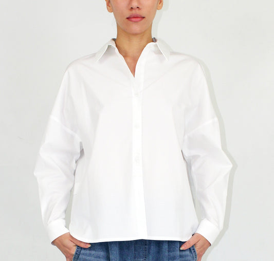 PLEATED BACK LONG SLEEVES SHIRT