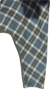 Asymetric check shirt with patch detail