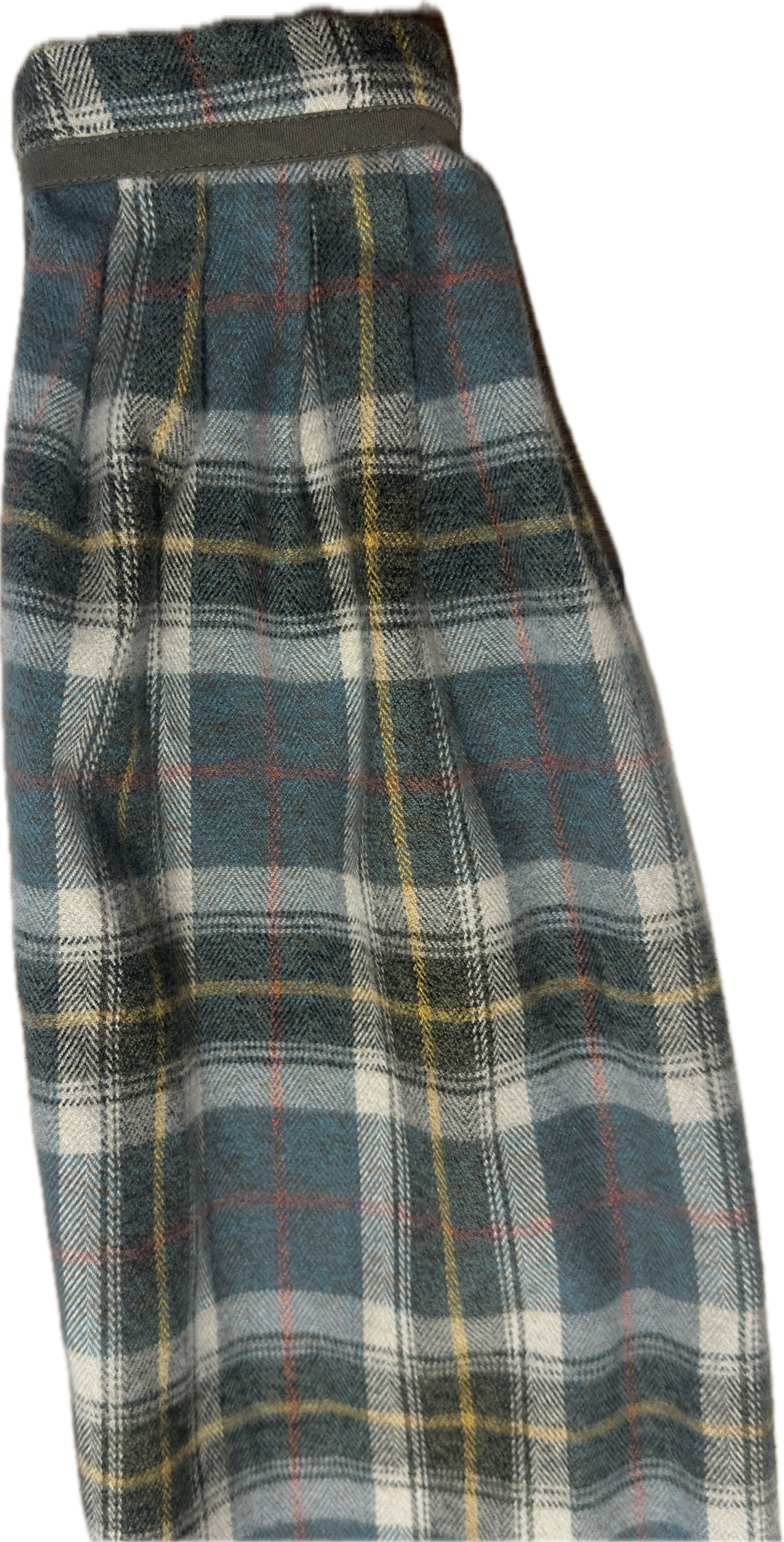 Asymetric check shirt with patch detail
