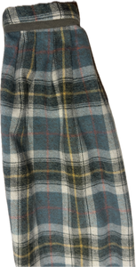 Asymetric check shirt with patch detail