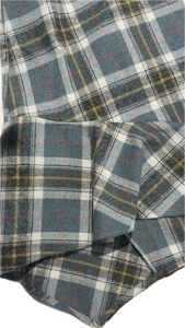 Asymetric check shirt with patch detail