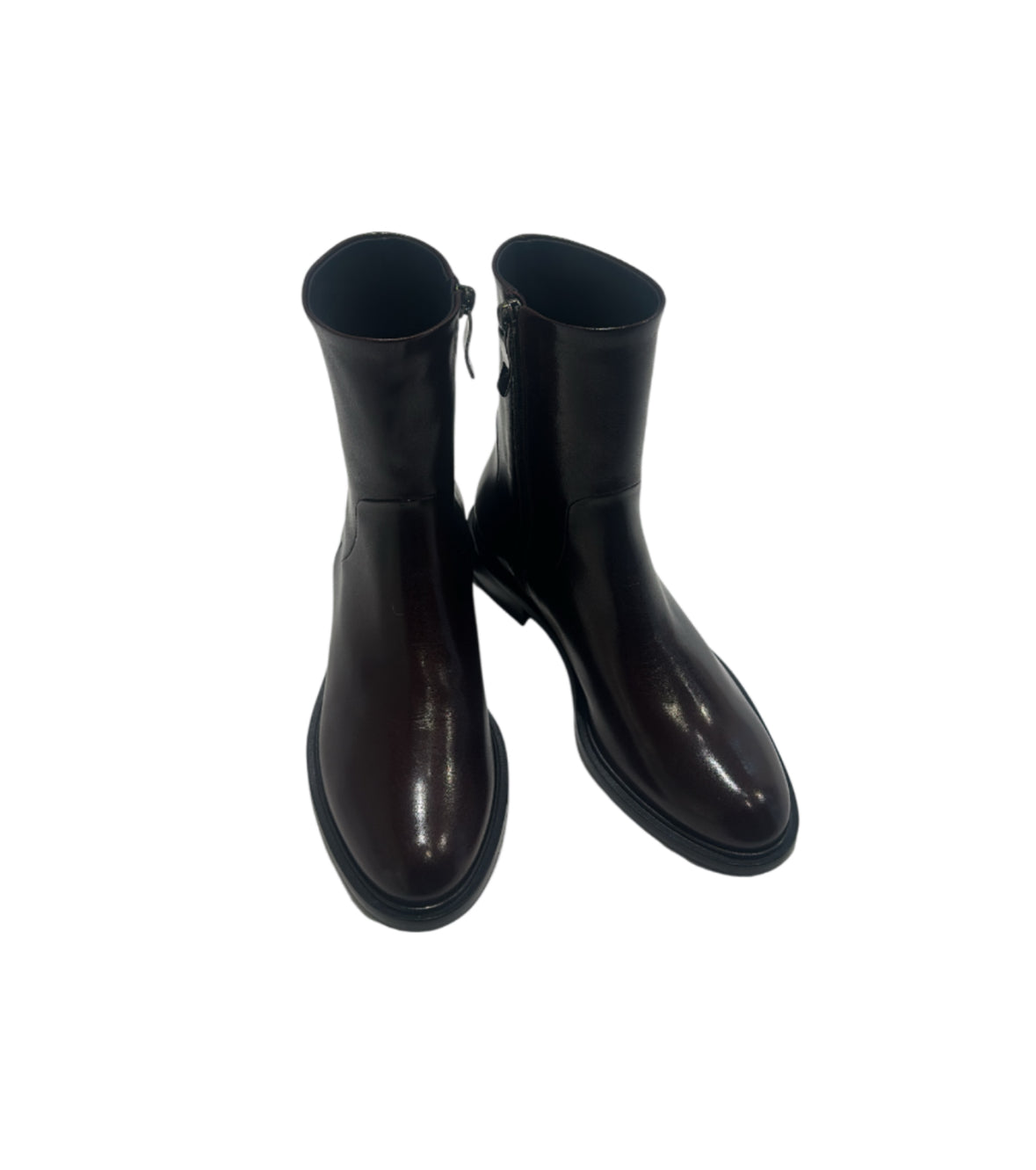 Burgundy Leather Ankle Boots – Refined Statement