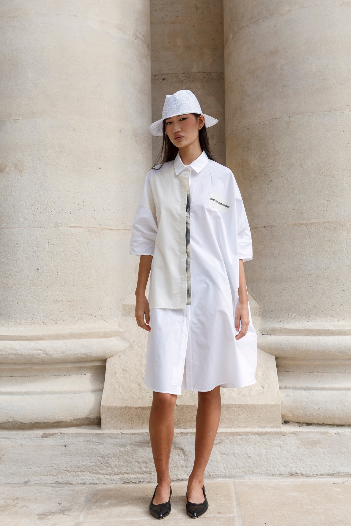 Oversize shirt dress - artisanal déco