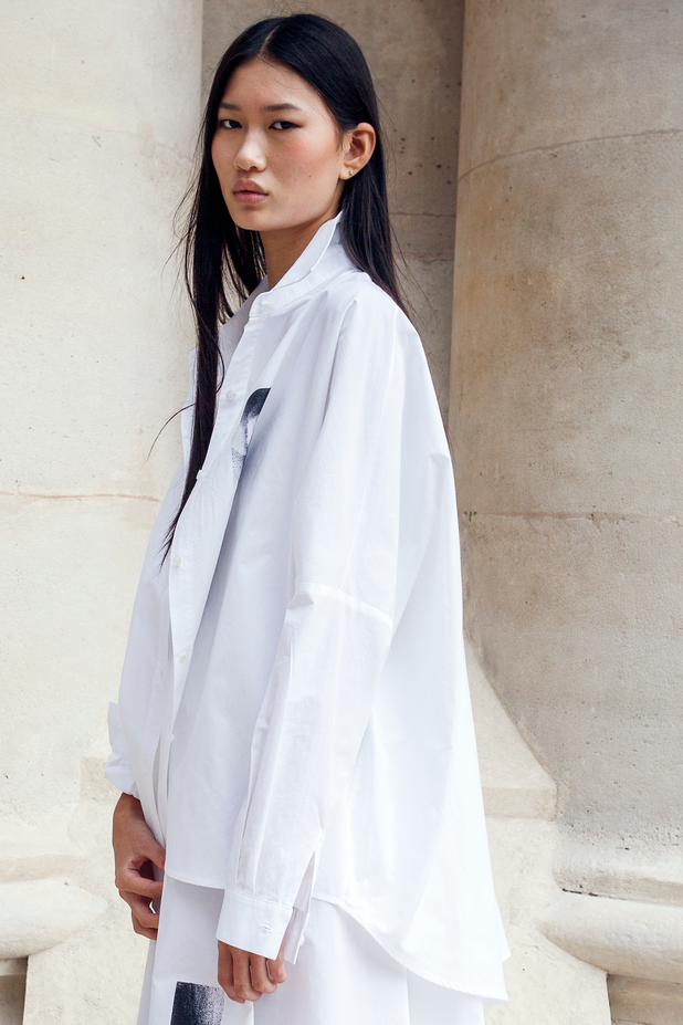 Oversize shirt - artisanal print