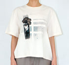 UPCYCLED TSHIRT / LACE AND PAINTED OVERPRINT