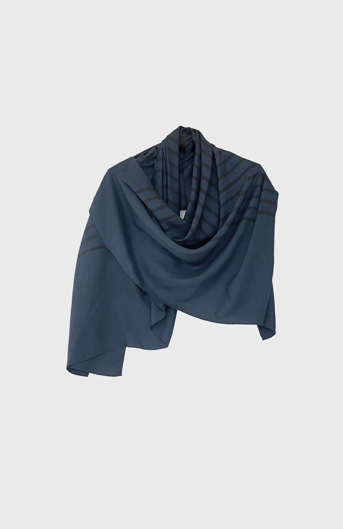 ÉCHARPE en coton et soie rayée