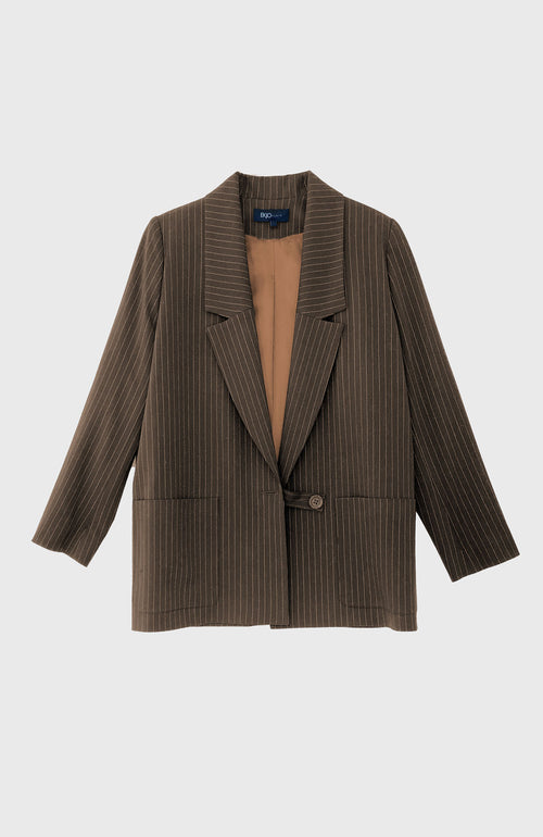 VESTE rayée col tailleur 